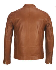 Brown Leather Moto Jacket