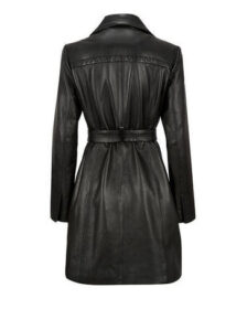 Black Belted Leather Maxi