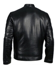 Tab Collar Leather Jacket