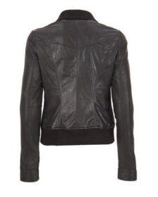 Leather Fleece Bomber Jacket