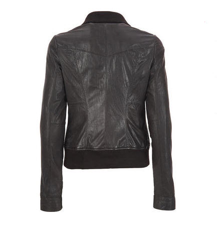 Leather Fleece Bomber Jacket
