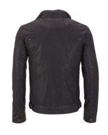Charcoal Biker Leather Jacket