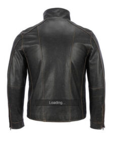 Leather Faded Cycle Jacket