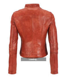 Red Scuba Leather Jacket