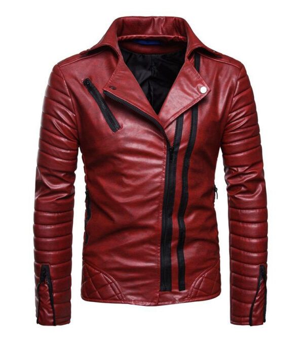 Retro Padded Leather Jacket