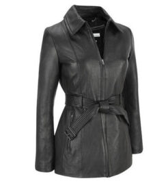 Belted Out Liner Leather Coat