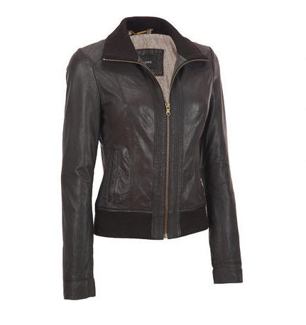 Leather Fleece Bomber Jacket