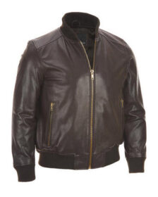 Classic Bomber Leather Jacket