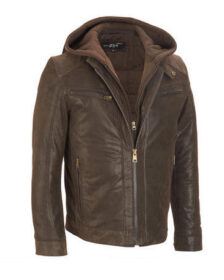 Moto Leather Hoodie