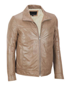 Light Brown Lamb Leather Jacket