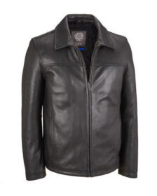 Shirt Style Collar Leather Jacket
