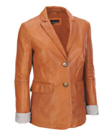 Light Leather Blazer
