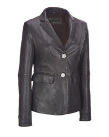 Black Leather Blazer