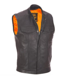 Moto Bike Leather Vest