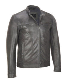 Open Bottom Leather Jacket