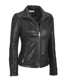 Black Scuba Leather Jacket