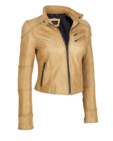 Long Sleeves Leather Jacket